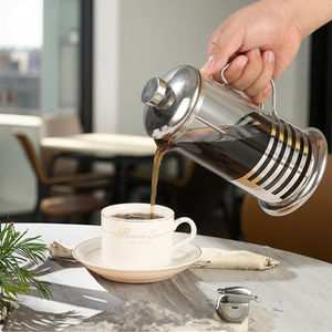 Cafetera de <span class=keywords><strong>prensa</strong></span> <span class=keywords><strong>francesa</strong></span> de 600ML para uso doméstico, cerveza manual de vidrio con taza de espuma de <span class=keywords><strong>leche</strong></span> filtrada para café y té - Product Image 1