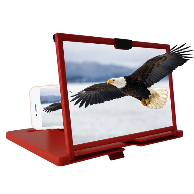 10-12 Inch Mobile Phone Screen Magnifier with Pull-Out Stand HD Creative Video Magnifying Glass Customizable OEM Support