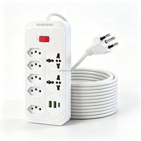 Multiprise avec USB-C, rallonge de prise brésilienne 10 en 1, 5 prises NBR 14136, 2 prises universelles, 2 ports USB, 1 port de charge Type-C