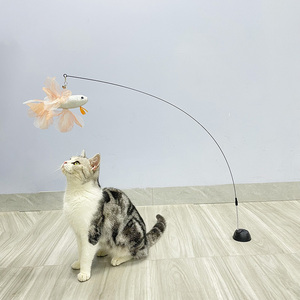 ของเล่นแมวแบบแท่งยาวทำจากเรซิ่นพร้อมจุกดูดแบบไบโอมิเมติก ตกแต่งด้วยใบแคทนิป ทนทานต่อการกัด เล่นได้แบบอินเทอร์แอคทีฟ - Product Image 5