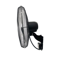 Ventilador de Pared de 20 Pulgadas con Control Remoto, 3 Aspas, 3 Velocidades, 50W, Rejilla Metálica, 110-240V, Ventilador de Pared Industrial para el Hogar
