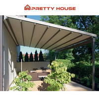 Auvent rétractable moderne en PVC imperméable et aluminium, prix usine, pour restaurants et hôtels, usage en jardin