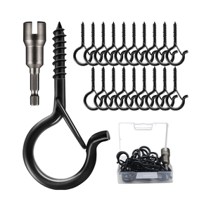 Zzbety 20 Ganchos de Tornillo Q-Hanger de Una Sola Capa, Metálicos, para Luces de Navidad, con Hebilla de Seguridad de Fácil Liberación, 1 Tuerca de Mariposa, Herramientas para Sala de Estar - Product Image 1
