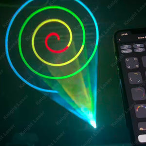 Laser d'animation RVB 3 <span class=keywords><strong>Watts</strong></span> Knight pour mini-club DJ, éclairage couleur pleine gamme contrôlable par application - Product Image 5