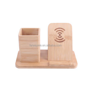 Téléphone en bois porte-stylo <span class=keywords><strong>de</strong></span> <span class=keywords><strong>charge</strong></span> sans fil chargeur sans fil organisateur <span class=keywords><strong>de</strong></span> support <span class=keywords><strong>de</strong></span> bureau - Product Image 1