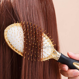 Cepillo de Pelo de Alta Gama con Logotipo Personalizado, Dorado, con Cojín de Aire, para Masaje Capilar, Sin Enredar Nudos, Set en Caja - Product Image 6