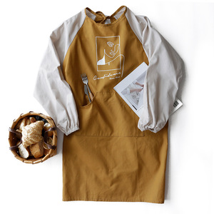 Bán Sỉ Tạp Dề Vải Cotton Chống Thấm Nước Dày Dặn Dài Tay Màu Chặn Cho Nhà Hàng Hoa Nhà Bếp - Product Image 1