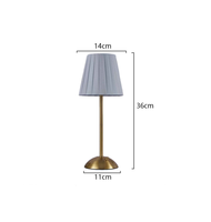 Lampe de bureau LED rechargeable moderne, cordon en tissu, sans fil, batterie, température de couleur réglable, intensité variable, lumière décorative pour table à manger