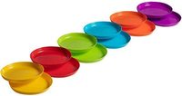 Ensemble d'assiettes en plastique réutilisables pour tout-petits, 8/16 assiettes en plastique de 7 pouces assiettes en plastique lavables au lave-vaisselle sans BPA assiettes en plastique
