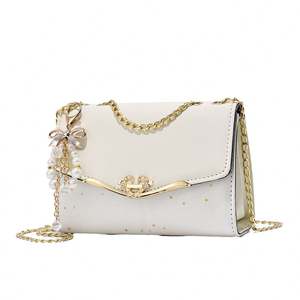 Sac de voyage Hairon authentique en cuir jersey marron et blanc de haute qualité pour usage quotidien féminin taille - Product Image 4