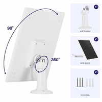 ZYCXEG SPC038-6W 6W Panel Surya USB untuk Arlo Pro 4/3/Ultra/Ultra 2 Kamera Lampu Sorot Tahan Air DC 5V Micro USB Dapat Diputar