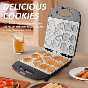 Machine à sandwichs électrique antiadhésive 800W pour gaufres, gâteaux, snacks et crêpes, avec double voyants lumineux, 6 tranches, pour le petit-déjeuner - Product Image 5