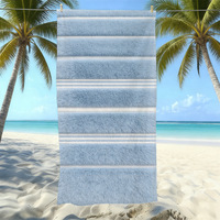 Hot Selling Striped Print Microfiber Beach Towel Sand Free Quick Dry Adult Swimming Bath Towel Support Custom Logo Pattern
