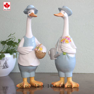 Đồ Trang Trí Để Bàn Phong Cách Nông Thôn Thiết Kế Mới Tượng Động Vật Bằng Nhựa Tượng Vịt Cặp Đôi Để Trang Trí Nhà Cửa - Product Image 4