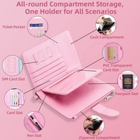 Étui Porte-Passeport et Porte-Cartes en Similicuir PU Luxe, Fin et Portable, avec Logo Personnalisé – Accessoire de Voyage pour Billets, Cartes d'Identité et Cartes de Crédit