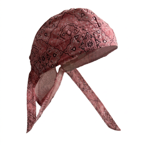 Gorro Quirúrgico Unisex Rosa con Diseño de Bandana, de Algodón, para Uso Hospitalario, con Detección de Agujas, Tejido de Vellón sin Costuras - Product Image 1
