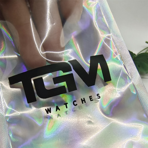 Meilleur prix, sac d'emballage personnalisé, écologique, recyclable, résistant à l'humidité, en aluminium holographique, avec fermeture éclair trois côtés, pour support de téléphone de marque - Product Image 3