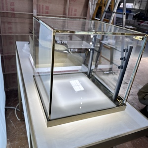 <span class=keywords><strong>Vetrina</strong></span> per Gioielli con Retroilluminazione LED Elite, Espositore in Vetro Satinato Personalizzato con Struttura in <span class=keywords><strong>Metallo</strong></span> - Product Image 3