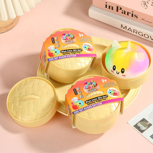 ของเล่นบีบยูนิคอร์นสีรุ้งแบบขายส่ง ของเล่นบีบซาลาเปาจำลอง ของเล่นบีบคลายเครียดสำหรับบรรเทาความเครียดทางประสาทสัมผัส - Product Image 3