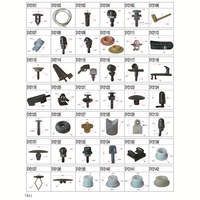Fixation générale pour véhicule Automobile Pare-chocs Retenue Clips plastiques pour voiture