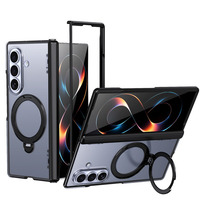 Funda Magnética de Lujo para Teléfono, con Acabado Mate Suave al Tacto, TPU + PC, Antigolpes, con Soporte de 360 Grados, para Samsung Galaxy Z Fold 8 Ultra Z FOLD 7