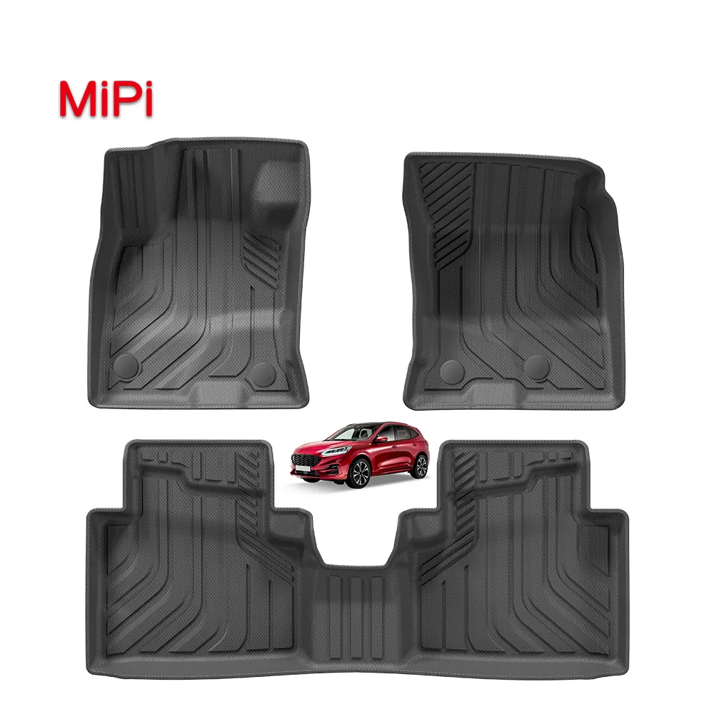 Alfombrilla de coche de Venta caliente para Ford Kuga 2020 alfombrillas de coche 3D TPE personalizadas impermeable antideslizante alfombra de coche de lujo