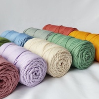 Dyed 100% Polyester Yarn 4mm Hollow Braided Cotton Rope 300g Elastic Round Wire Yarn for DIY Handmade Bags