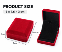 Boîte cadeau pour bijoux, boîte d'emballage en plastique rouge et noir pour collier, pendentif, boucles d'oreilles, bague, présentoir