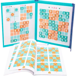 Buku Sudoku cerdas digit buatan Tiongkok permainan papan matematika magnetik mainan belajar anak-anak mainan kayu edukasi