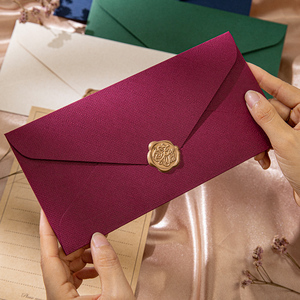 Tùy Chỉnh Truyền Thống Lãng Mạn Retro Linen Phong Bì Tráng Nâu Kinh Doanh Lời Mời Bưu Thiếp Thiệp Chúc Mừng Thẻ Với Sáp Giấy Bìa - Product Image 3