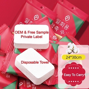 Khăn Giấy Nén Di Động Mặt Tre Vuông Khăn Giấy Sạch Da Bông Mềm Vải Ướt Máy Tính Bảng Khăn Dùng Một Lần - Product Image 2