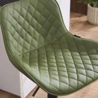 Tabourets de Bar Pivotants à Hauteur Réglable et Design Moderne en Cuir Synthétique PU avec Velours pour Cuisine, Salle à Manger, Salon Extérieur