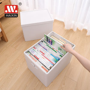 Ruimaixin-garde-robe de voiture en plastique blanc, boîte de rangement avec couvercle, facile à empiler et pliable, grande capacité - Product Image 5