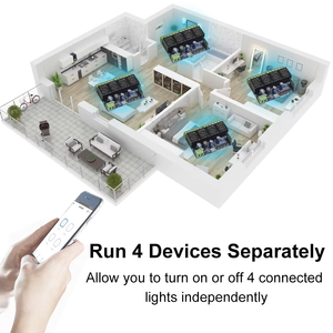 Module de relais intelligent Wi-Fi 4 canaux, interrupteur <span class=keywords><strong>sans</strong></span> <span class=keywords><strong>fil</strong></span> DC 5V 12V 24V 48V avec minuterie et contrôle à distance par téléphone pour EWeLink Google Home - Product Image 5