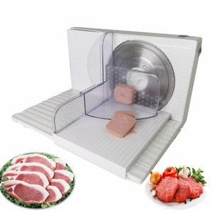 Hộ Gia Đình Nhà Hàng Thực Phẩm Cầm Tay <span class=keywords><strong>Slicer</strong></span> An Toàn Ngón Tay Cái Bảo Vệ Có Thể Gập Lại Điện Thịt Cắt AC Động Cơ Có Thể Điều Chỉnh Tốc Độ Thấp-Tiếng Ồn - Product Image 1