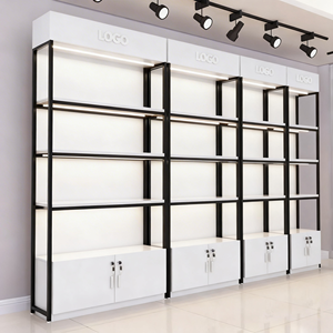 Customized <strong>Wooden</strong> Gondola Supermarket <strong>Shelf</strong> Single Sided Display Rack Pharmacy Convenience Store Display Rack - Product Image 1