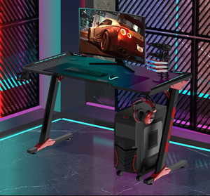 Bàn Máy Tính Thiết Kế Mới Hiện Đại Với Đèn Led Điều Chỉnh Chiều Cao Bàn Chơi Game Rgb Black Metal Biểu Tượng Tùy Chỉnh Bàn Văn Phòng 1 Chiếc - Product Image 3