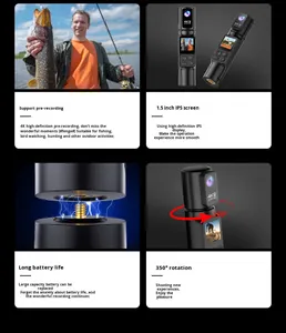 Портативная экшн-камера с широкоугольным объективом 170°, запись видео 4K, 1,4-дюймовый ЖК-экран, ночное видение, поддержка Wi-Fi, до 256 ГБ TF-карты - Product Image 3