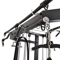 Machine Smith multifonctionnelle avec cage de musculation intégrée, crossover par câble, lat pulldown, développateur de jambes, structure en acier massif pour salle de sport