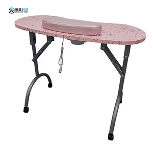 <span class=keywords><strong>Table</strong></span> de <span class=keywords><strong>manucure</strong></span> <span class=keywords><strong>pliante</strong></span> Portable, rose, avec pieds en fer, 1 pièce - Product Image 3