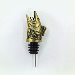 Verseur à <span class=keywords><strong>vin</strong></span> tête de poisson style industriel vintage, accessoire décoratif pour man cave, bar loft, articles de bar décoratifs - Product Image 3