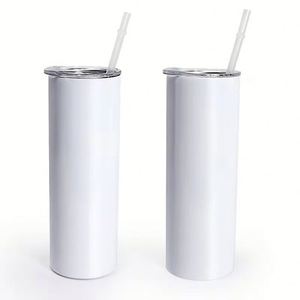 Gobelet isotherme en acier inoxydable de 20 oz, style américain, personnalisable avec logo, pour sublimation, avec couvercle à paille, bouteille d'eau mince - Product Image 2