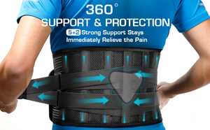 Ceinture de soutien lombaire en maille fine réglable de haute qualité, en polyester et coton, respirante, pour la rééducation et la correction de la posture - Product Image 5