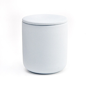 Vela de cerámica mate esmerilada moderna, tarro con tapas, a la venta - Product Image 4