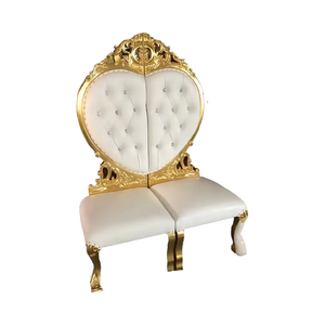 Furnitur acara mewah kursi takhta raja ganda berbentuk hati Sofa tempat duduk santai pengantin pria kulit sintetis ruang keluarga pernikahan - Product Image 5
