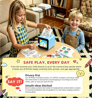 Imprimante thermique portable sans encre avec écran, génération d'images par IA, mini imprimante photo pour enfants, imprimante de poche sans fil Bluetooth