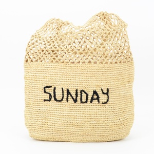 Borsa a Spalla Artigianale in Rafia Lavorata all'Uncinetto con Tracolla Singola, Design Traforato, Ricamo Sunday, Stile Primaverile, Portatile, in Maglia - Product Image 3