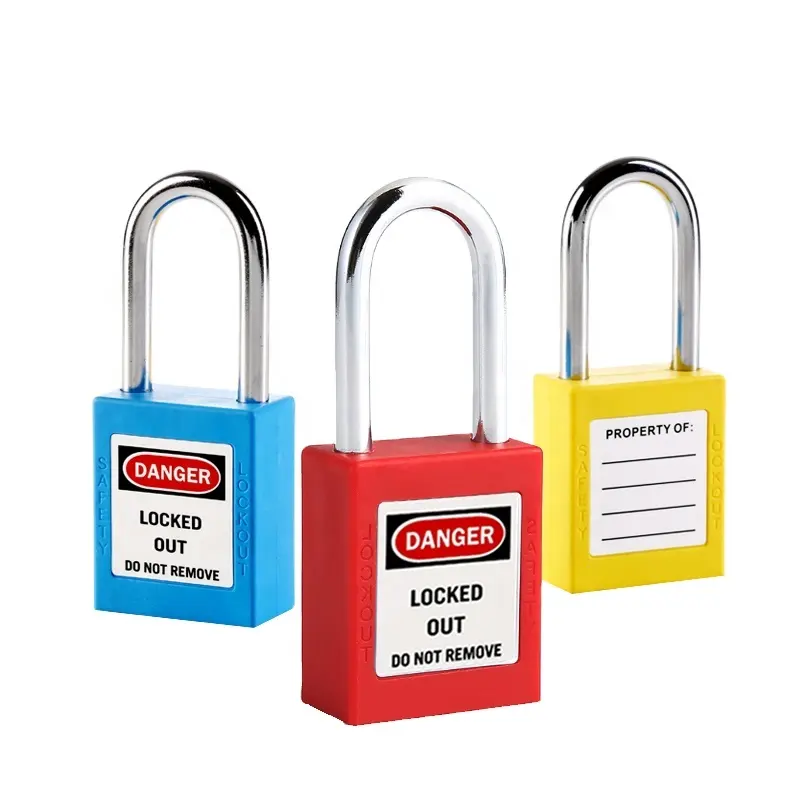 Boyue 38mm Loto Produkt Sicherheits vorhänge schloss mit Haupt schlüssel und Stahls chäkel für industrielle Lockout-Tagout gleich