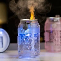 Diffuseur de parfum automatique intelligent pour voiture, avec lumière nocturne colorée et effet flamme, vente en gros disponible.