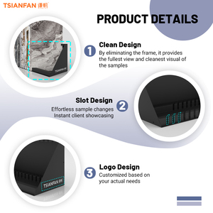 Espositore Personalizzabile di Alta Gamma per Campioni di Piastrelle in Metallo con Molteplici Scomparti per Sale Espositive, Scaffale Semplice in Acciaio - Product Image 3